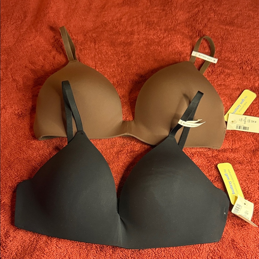 Aeropostale Black and Brown Bra Set